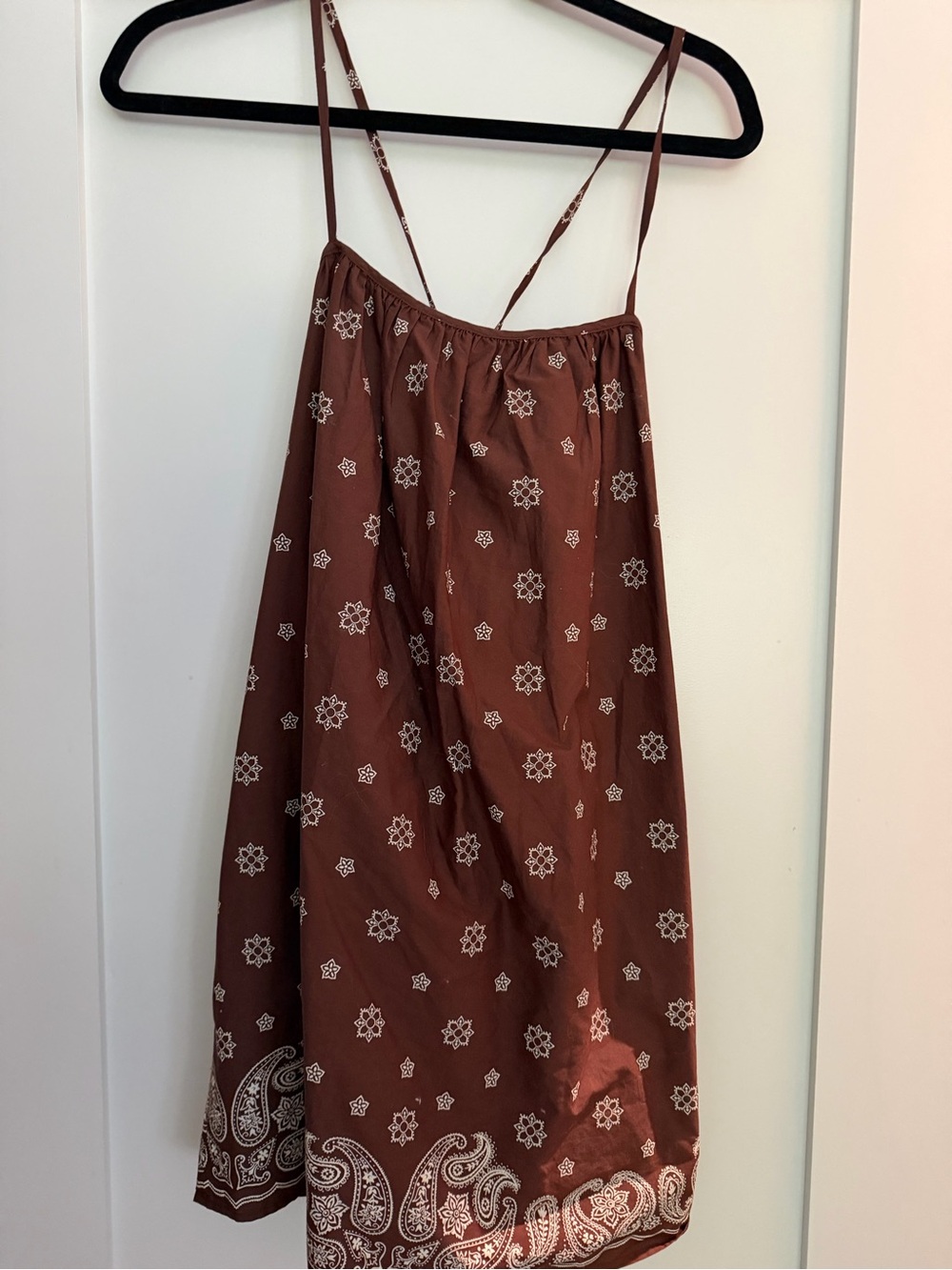 Women's Brown Paisley Slip Dress - Aritzia